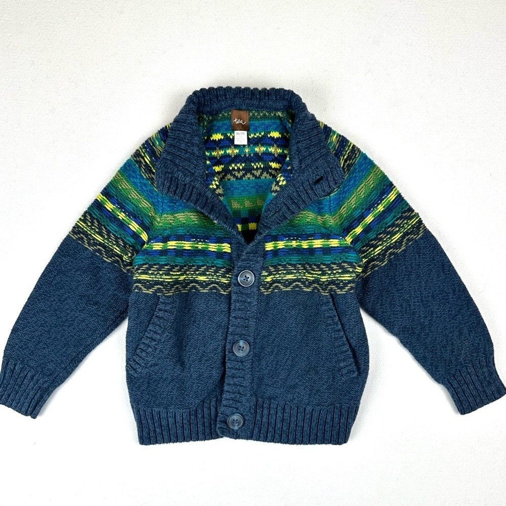 Tea Collection Fair Isle Button Down Cardigan Sweater‎